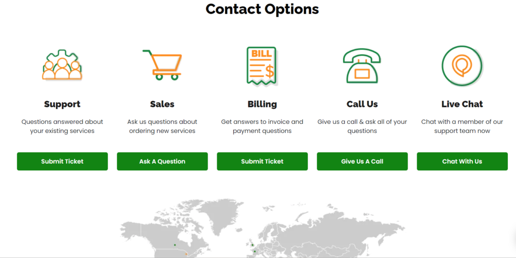 A2 Hosting Contact Options, A2 Hosting Customer Support